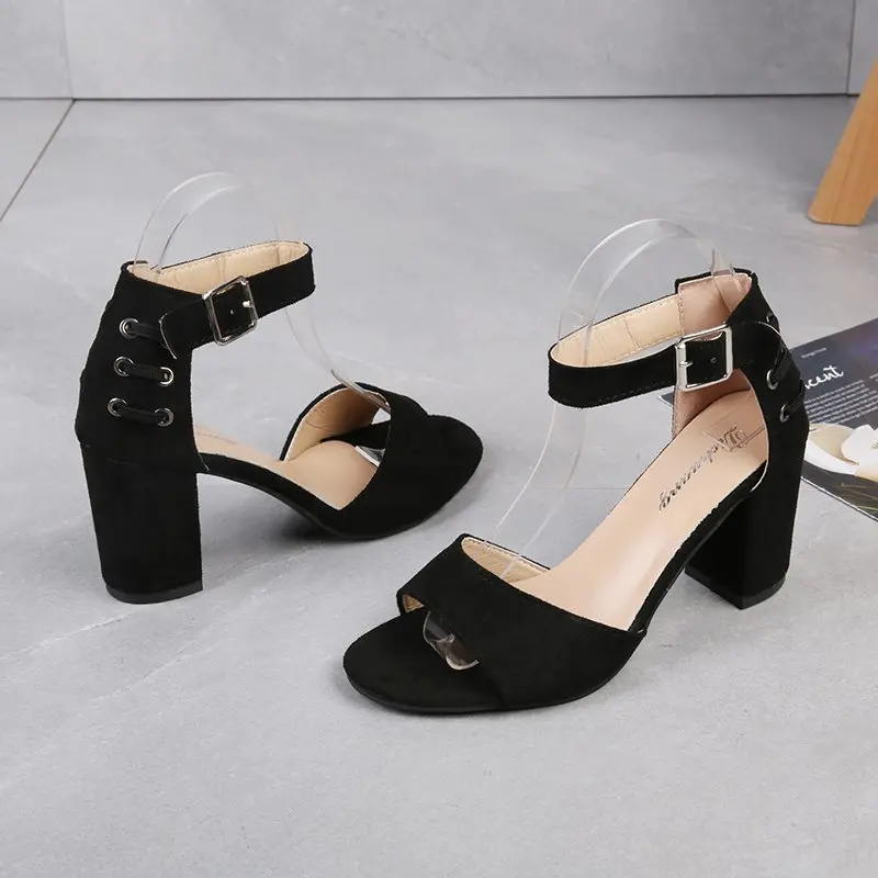 

Women Sandals Ankle Strap Heeled Sandals Summer Gladiator Shoes Woman Chunky Heels for Women Open Toe Party Dress Sandal