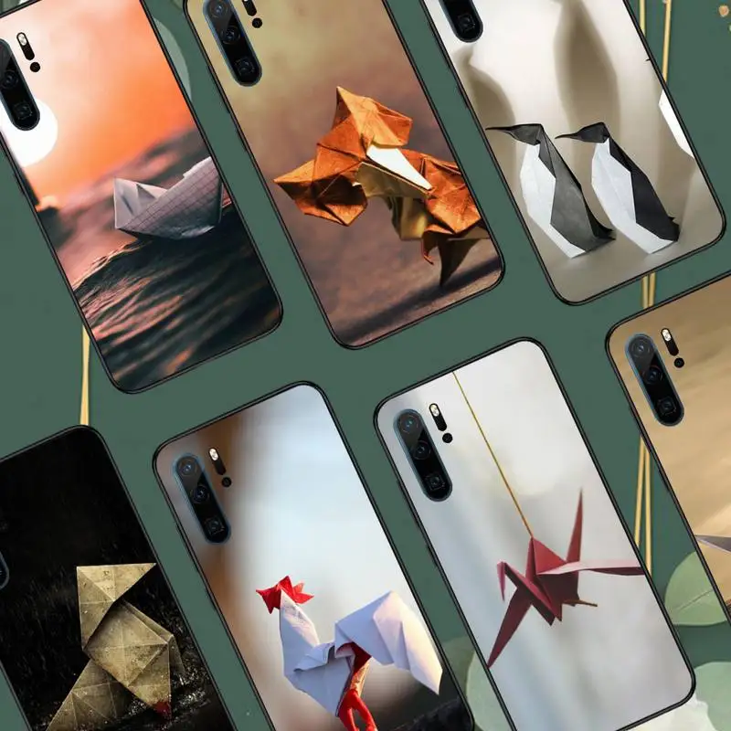 

Origami Phone Cases For Huawei P9 P10 P20 P30 Pro Lite smart Mate 10 Lite 20 Y5 Y6 Y7 2018 2019