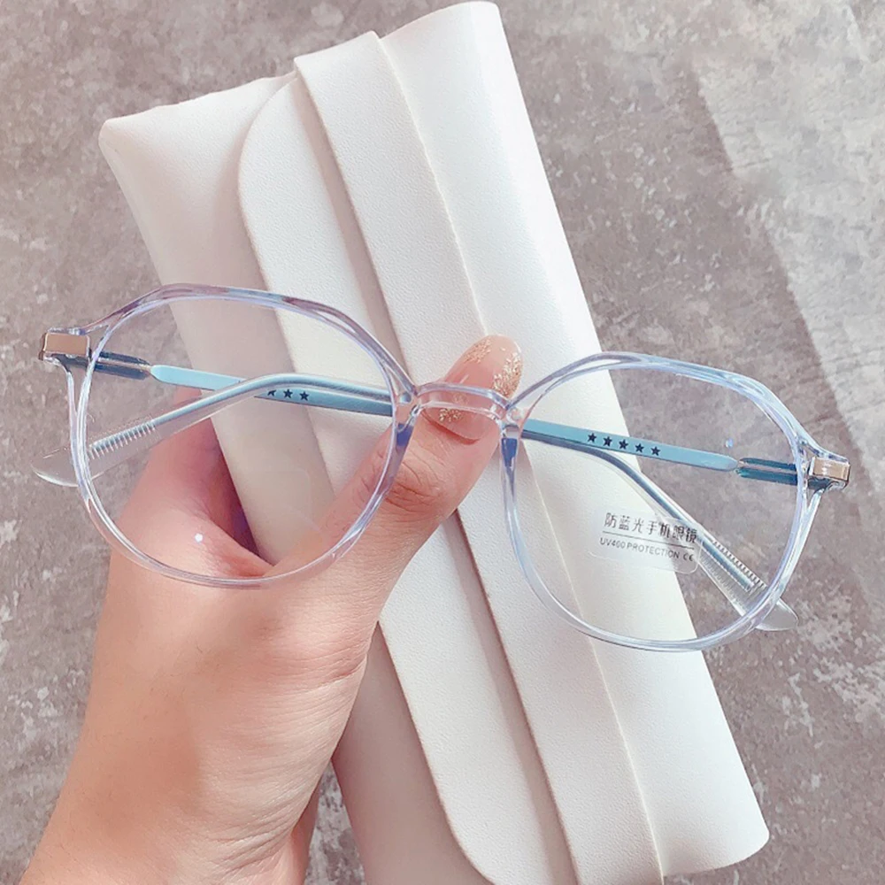 

New Fashion Anti Blue Light Blocking Eyewear Women Luxury Brand Design Acetate Optical Frame Computer Glasses Female Wholesale