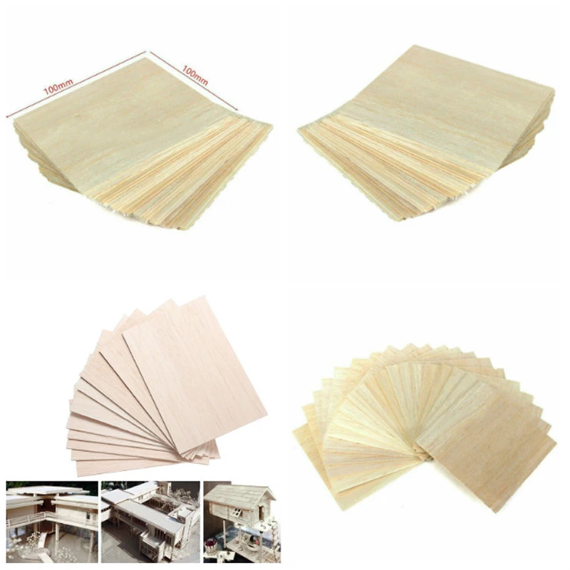 

5 pcs Wooden Plate Model Balsa Wood 1/1.5/2/3/4/5/6/8 mm Thick Multi Size
