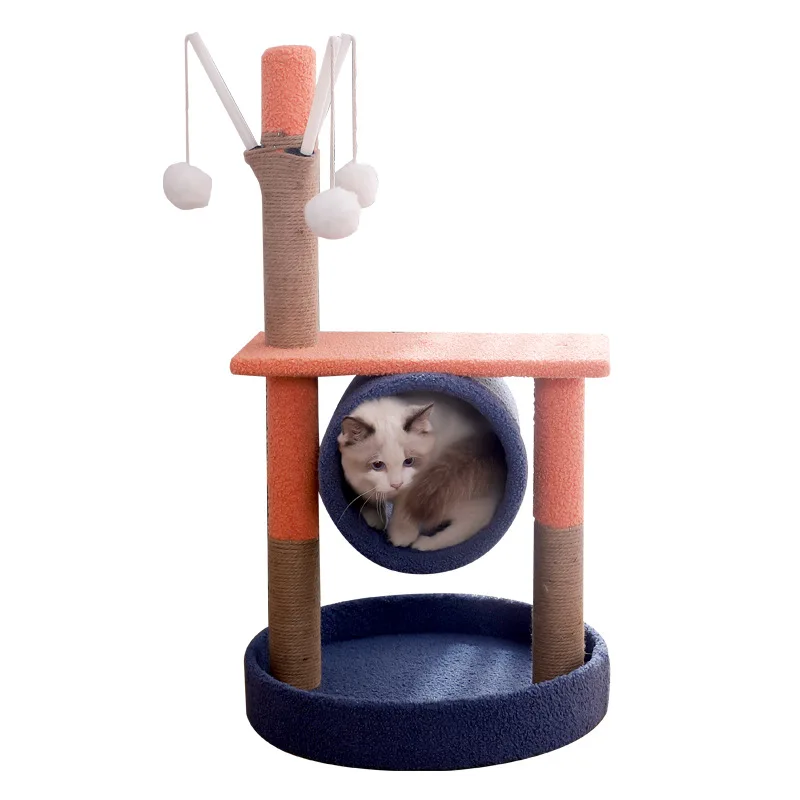 

Cat Tree Nest Climb Tower Small Fidget toys with Nest Cat Scratcher Jumping Funny For Cat Platform Toys Solid Wood Cat Supplies