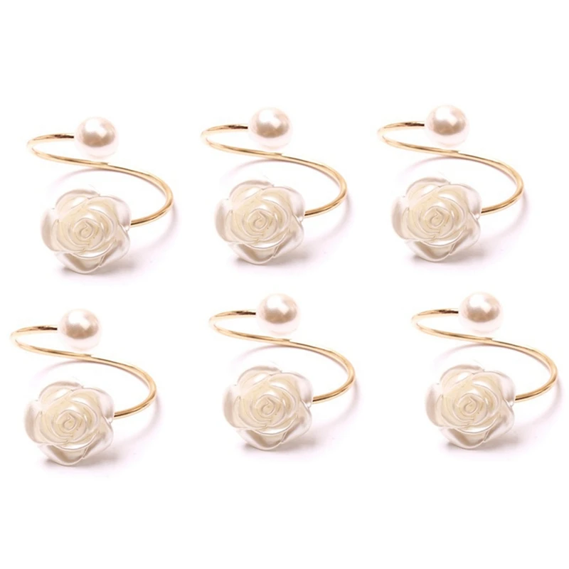 

Свадебное кольцо с жемчугом и розой