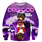 Glo gang модные с длинным рукавом 3D печать молниятолстовкикофтыкурткимужскиеженские Топы Прямая поставка