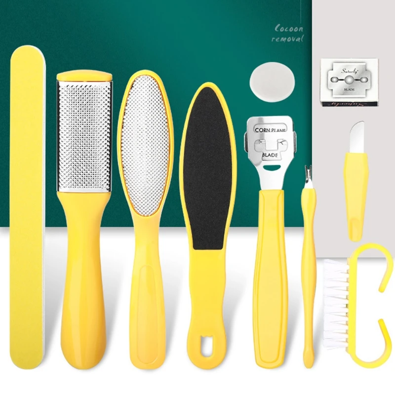 

Профессиональный набор для ухода за ногами, набор инструментов для педикюра, Рашпиль из нержавеющей стали для ног, средство для удаления ом...