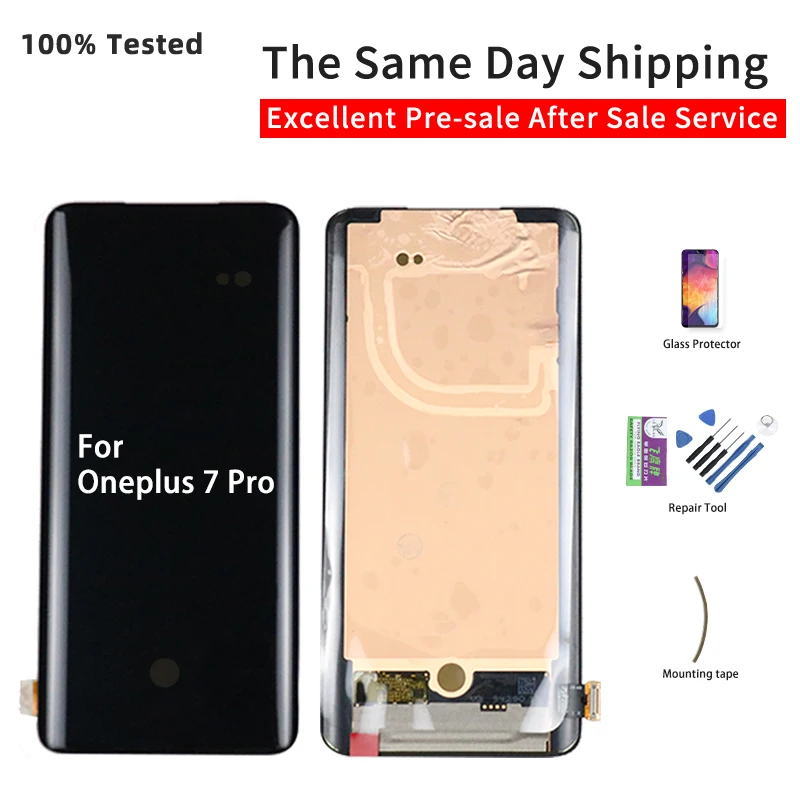 100% Оригинальный AMOLED lcd для Oneplus 7 Pro дисплей сенсорный экран с рамкой дигитайзер