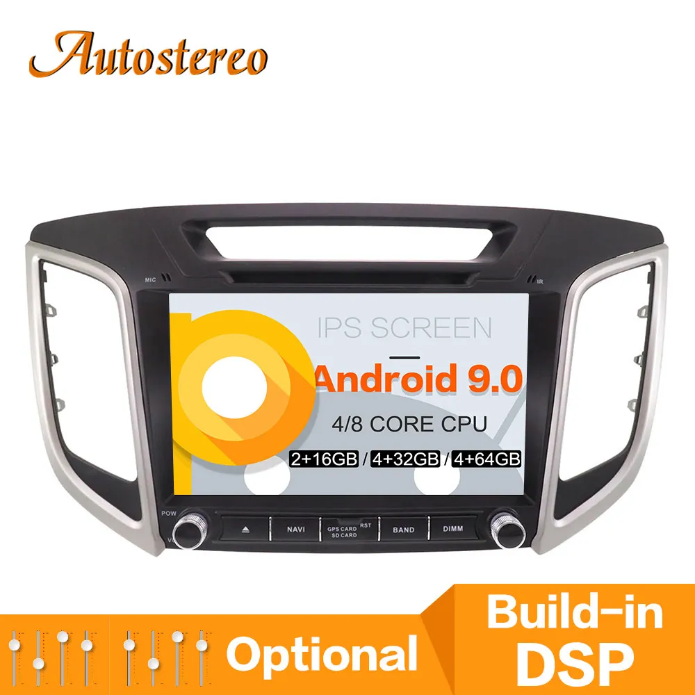 Android 9 DSP MA64 автомобильный dvd-плеер gps навигация для HYUNDAI IX25- CRETA стерео головное устройство Мультимедиа Радио магнитофон