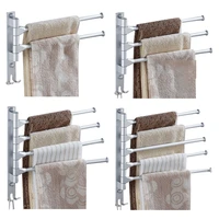 space aluminum swing out towel bar 2345 bar folding arm swivel hanger rotatable towel rail bathroom storage organizer