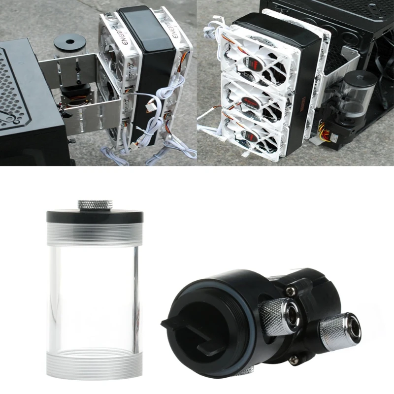 

New 140mm Cylinder Water tank SC600 Pump Computer Water Cooling Radiator 600L/H