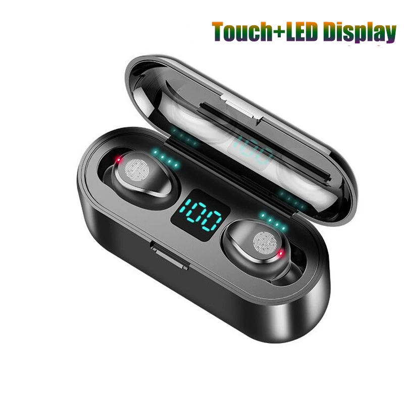 Новинка, беспроводные наушники F9, Bluetooth 5,0, TWS, гарнитура, Hi-Fi, Мини, для занятий спортом, бега, наушники, Поддержка iOS/Android телефонов, HD вызов - Цвет: B