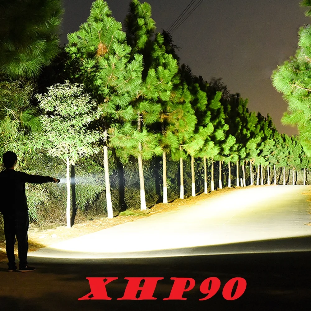 Светодиодный фонарик с высокой яркостью XHP90, самый мощный Перезаряжаемый usb тактический охотничий мини фонарь xhp70 xhp50, ручная лампа 26650 или 18650