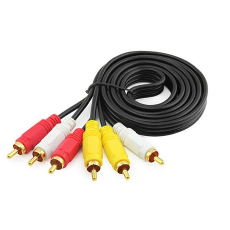 

1.5M/3M 3RCA to 3 RCA Composite Audio Video AV Cable Cord Male to Male Plug Connect TV DVD Cameras For Hi-Fi Video/DVD/CD Player