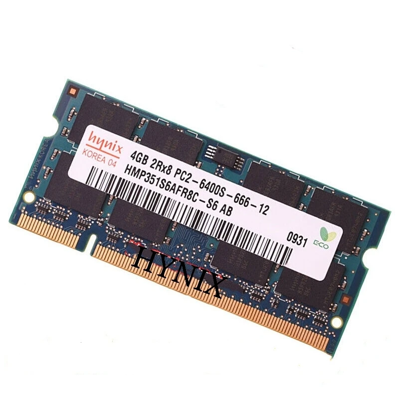 Hynix оперативная память DDR2 4 ГБ 800 МГц для ноутбука Гб 2Rx8 PC2 6400S 666 12 ddr2 ОЗУ 200PIN 1 8 в