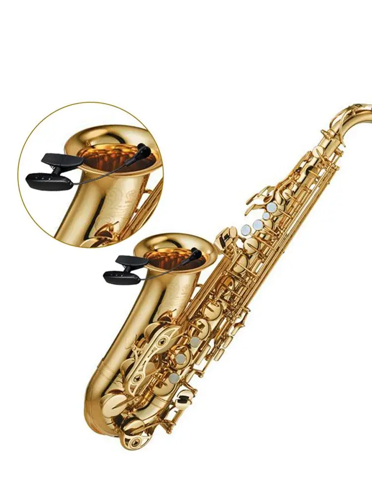 Профессиональный УВЧ беспроводной саксофон микрофон Система духовой инструмент