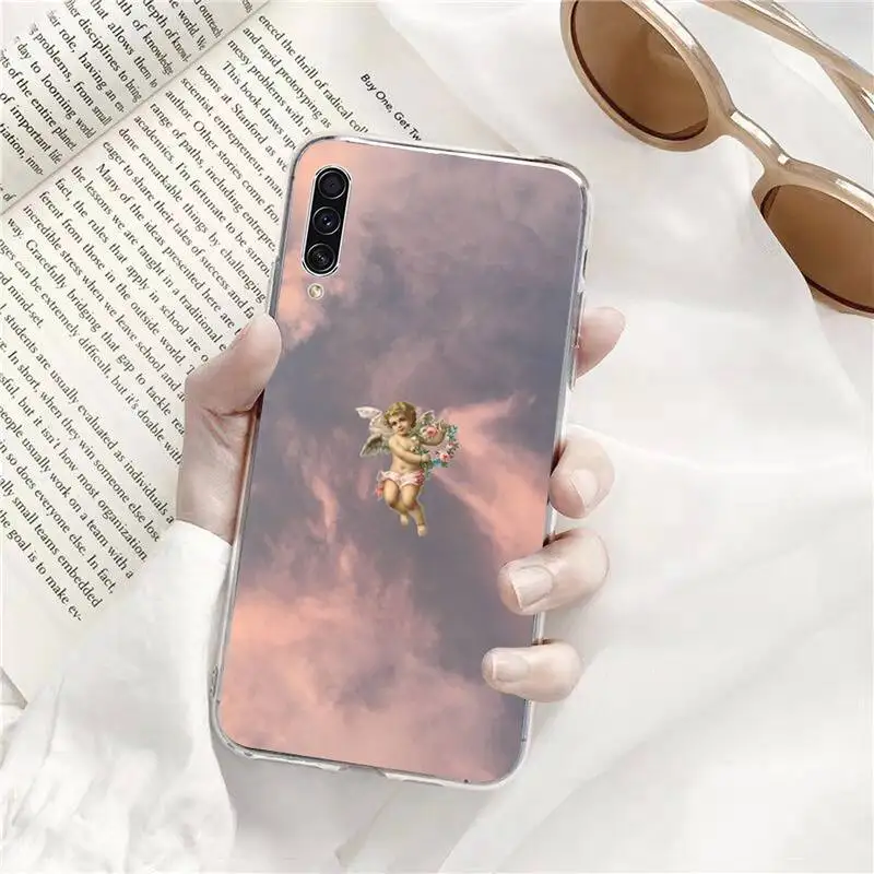 

Angels Aesthetics Rubber Phone Case Transparent for Samsung A71 S9 10 20 HUAWEI p30 40 honor 10i 8x xiaomi note 8 Pro 10t 11