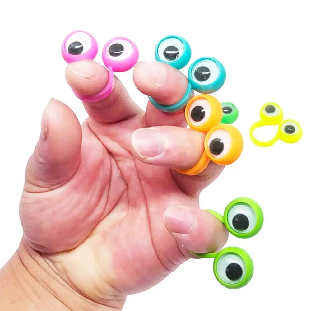 

10Pcs Funny Big Eye Finger Rings Puppets Cartoon Eyeballs Children Kids Toy