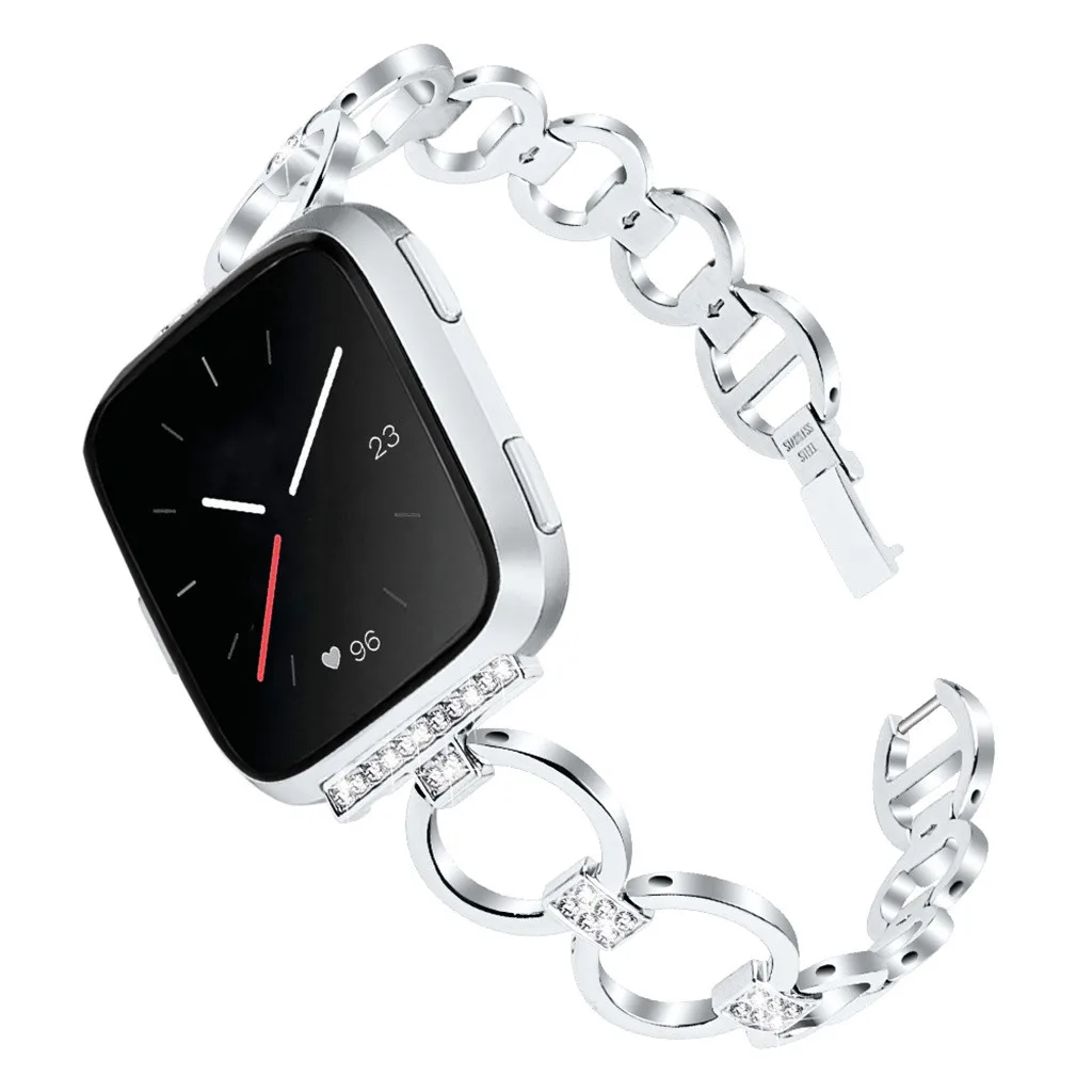 Ремешок из нержавеющей стали для Fitbit Versa Lite ремешок часов сменный мужчин t Watch