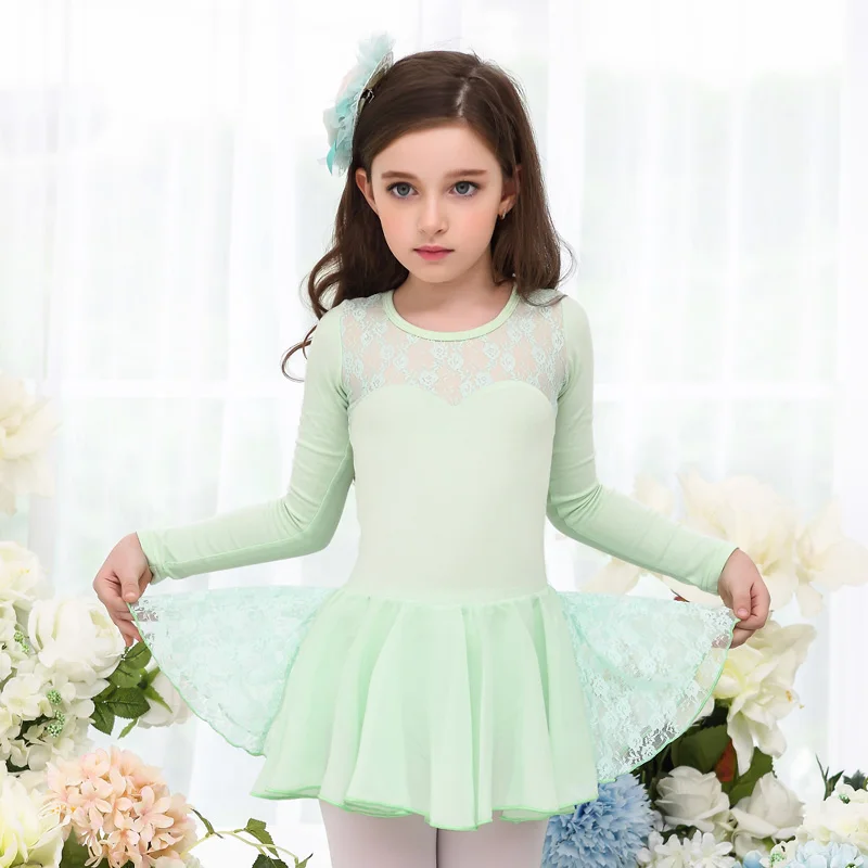 Kids Professional Ballet Tutu Dress Long Sleeve Dance Class Gymnastics Leotard for Girls | Тематическая одежда и униформа