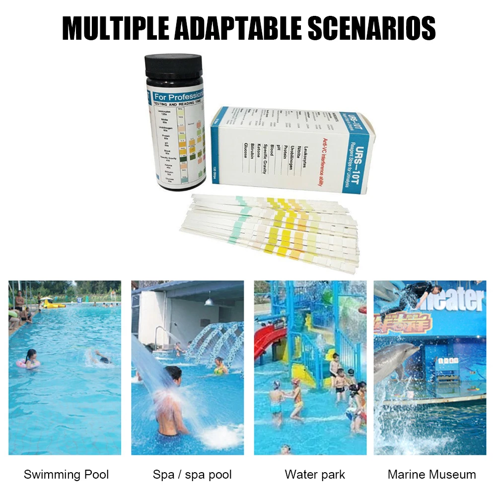100 шт. тестовая бумага для спа ванны мочи кислоты бассейна щелочи тест полоска