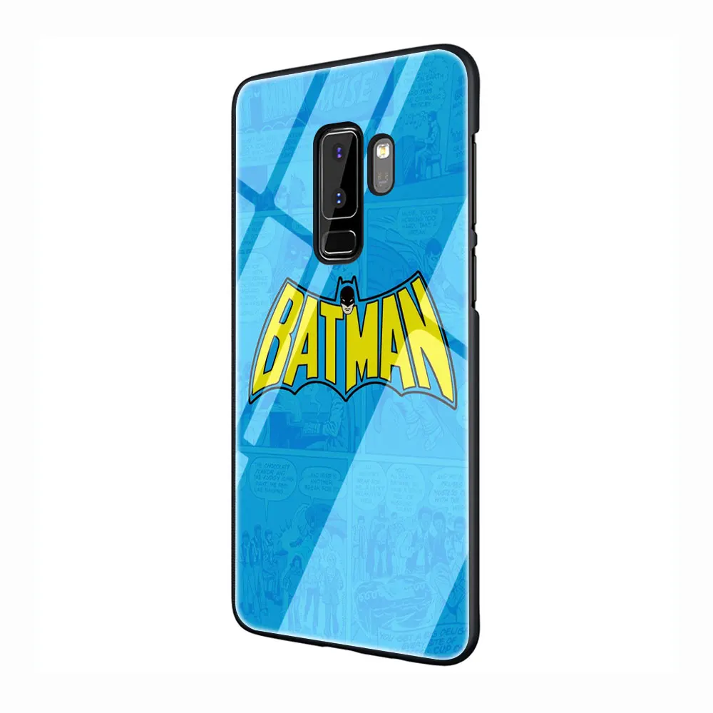 G10 Marvel Бэтмен логотип закаленное Стекло TPU черный чехол для Galaxy S7 Edge S8 S9 S10 Plus, Note 8, 9, 10, A10 20 30 40 50 60 70 - Цвет: G10
