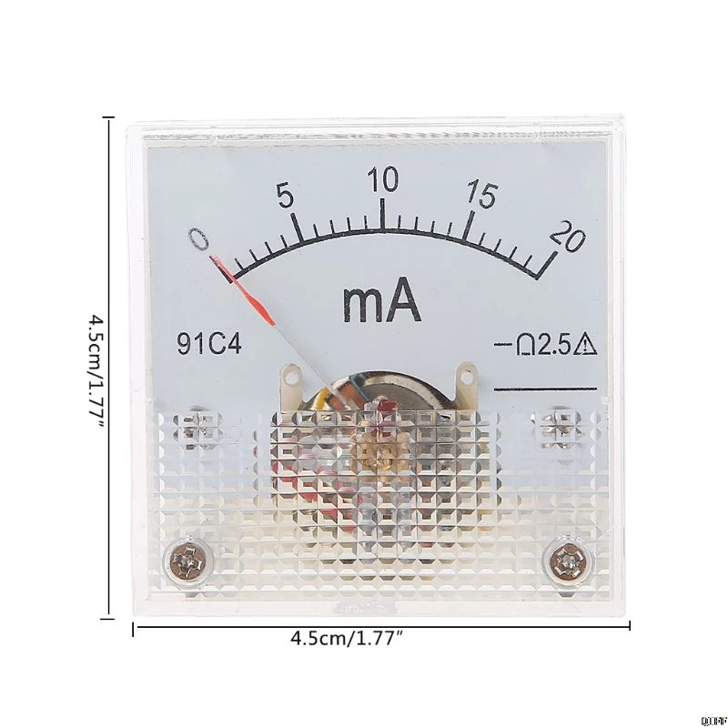 91C4 амперметр постоянного тока аналоговая панель измерителя тока механический указатель Тип 1/2/3/5/10/20/30/50/100/200/300/500mA A