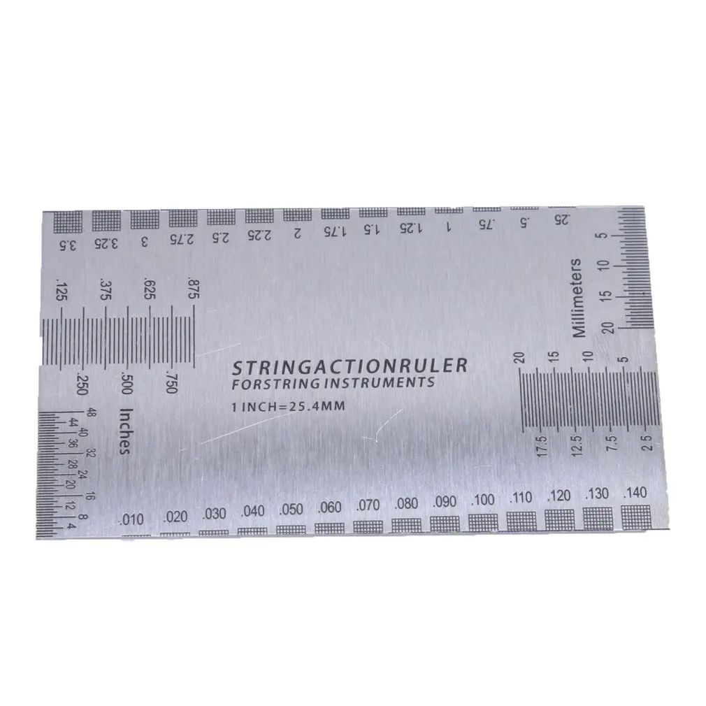 

Durable Acoustic Electric Guitar String Action Ruler Gauge Tool in/mm for Guitar Bass Mandolin Banjo Measuring Tools