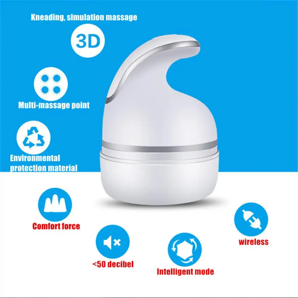 Водонепроницаемый Электрический массажер для головы беспроводной волос и роста