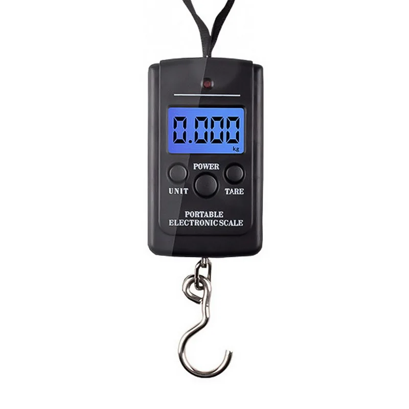 black 40kg 100 г/40 кг цифровые весы для багажа с ЖК-дисплеем новые портативные мини электронные карманные портативные весы для путешествий - Цвет: black 40kg