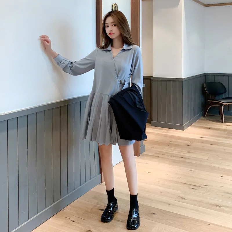 

Pregnant Women Installed Autumn New Style Korean-style Online Celebrity Outfit Waistcoat Suit Skirt Piece Pregnant Women Dress