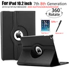 Чехол для нового iPad 10,2, чехол для iPad 8 8, чехол 2020 поколения, чехол для ipad 7-го поколения, кожаный смарт-чехол с поворотом на 360 градусов