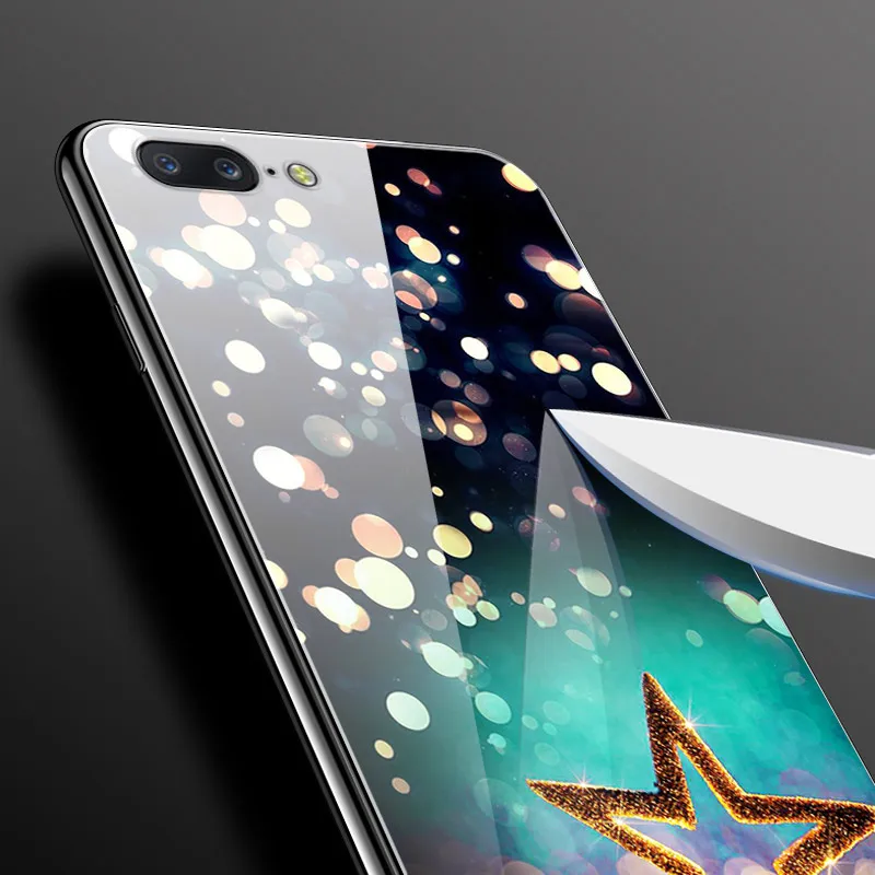 for oneplus 5 5t tempered glass case hard back cover phone case for oneplus 7 pro tpu bumper cases for one plus 5 t 7 pro coque free global shipping