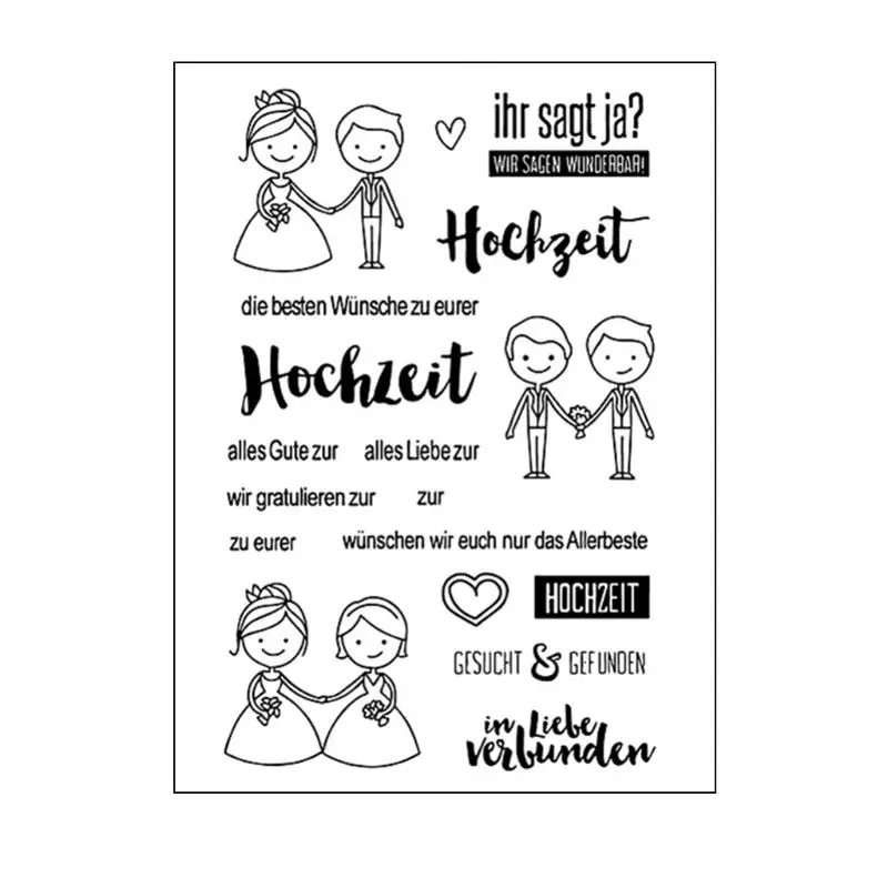 

Hochzeit Wedding DIY Silicone Clear Stamp Cling Seal Scrapbook Embossing Album Decor