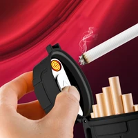 usb rechargeable cigarette lighter portable outdoor waterproof and rechargeable large cigarette box with a capacity of 20