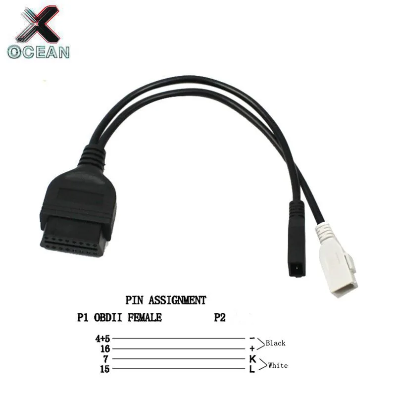 

Переходник-адаптер, 10 шт., для Audi 2x2, OBD, 2P + 2P на 16Pin