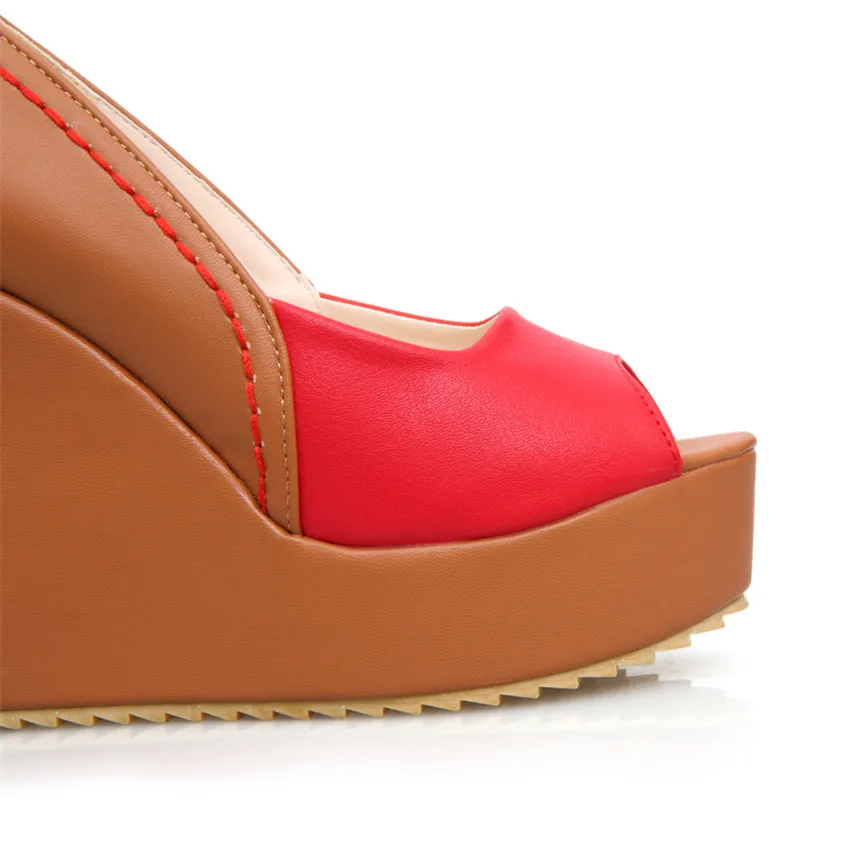 

Peep Toe Wedges Women Platform Wedge Shoes Woman High Heels Footwear Female High Heel Shoes For Women Small Big Size 32 - 43