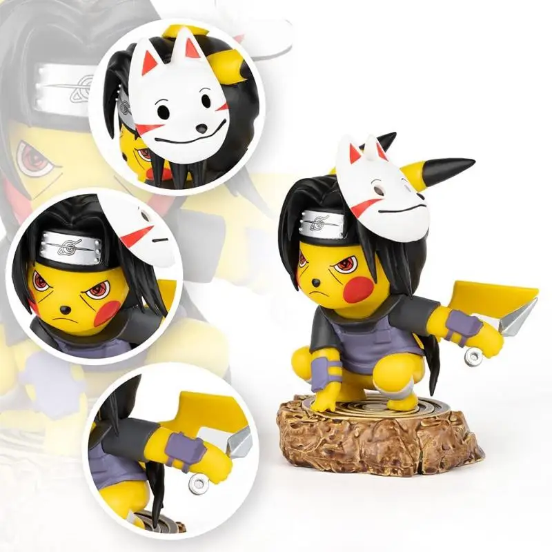 TAKARA TOMY Pikachu Косплей Uchiha Itachi Коллекция ПВХ фигурку Модель игрушки подарок для