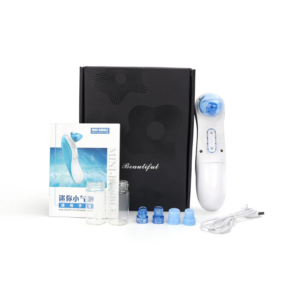 

Small Bubble Facial Cleaning Vacuum Whitehead Blackhead Ance Remover Cleaner Shrink Pore Hydrating Face Skin Care Peeling Device