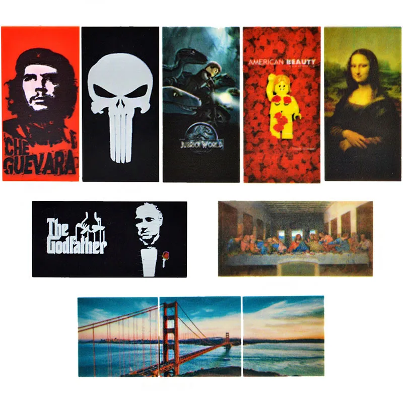 10 шт./лот печатная постер на заказ плитка строительные блоки 4x2 Мона Лиза