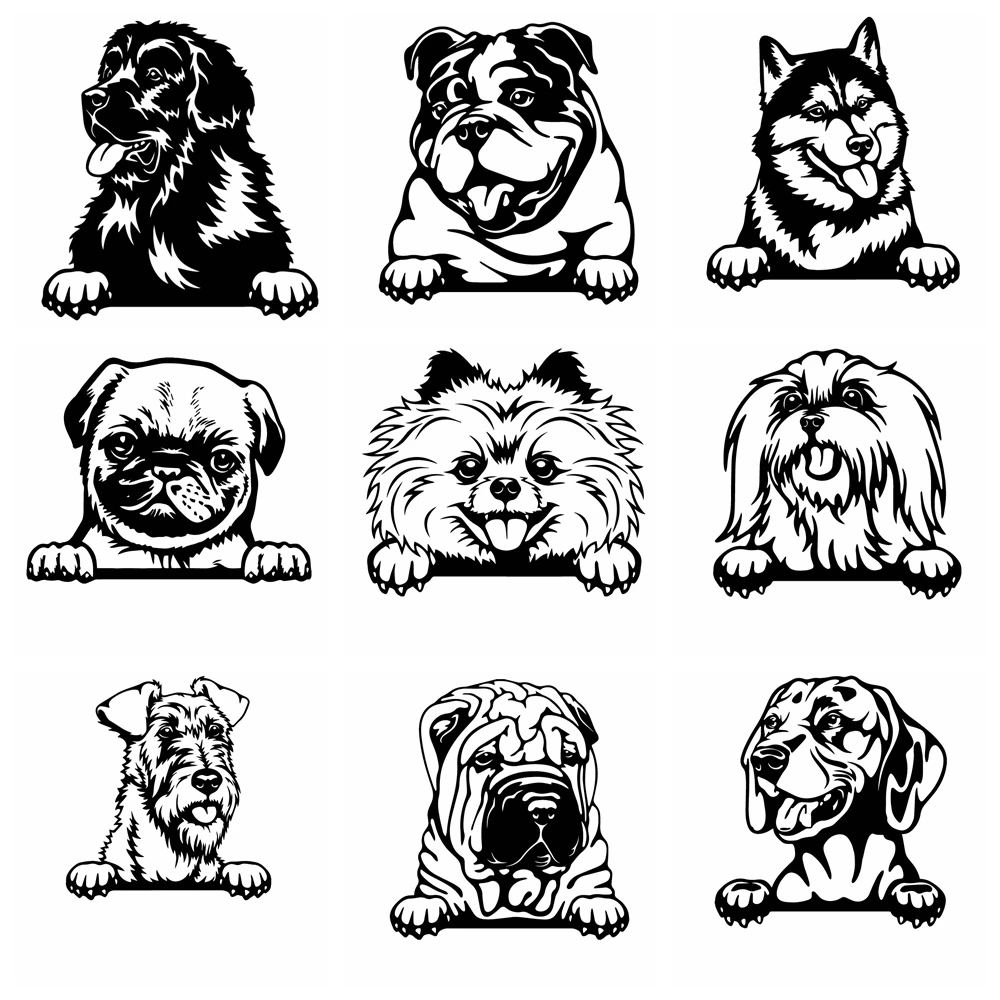 

Cute Dog Car Assessoires Vinyl Car Sticker 3D Car Styling