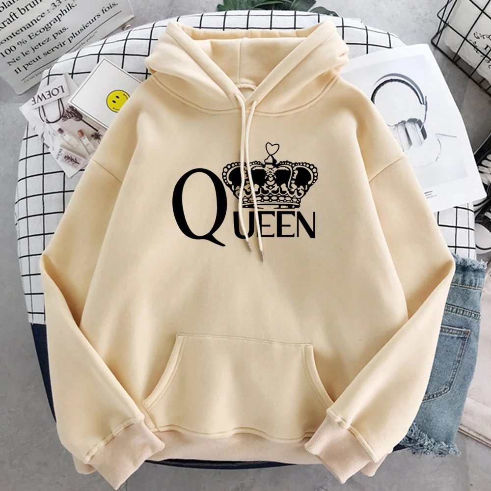 

Cool Crown Print Hoodies Men Summer Fashion Top Creative Graphic And Letter Printed Hoodie Oversized Males Casual O-Neck Hoody