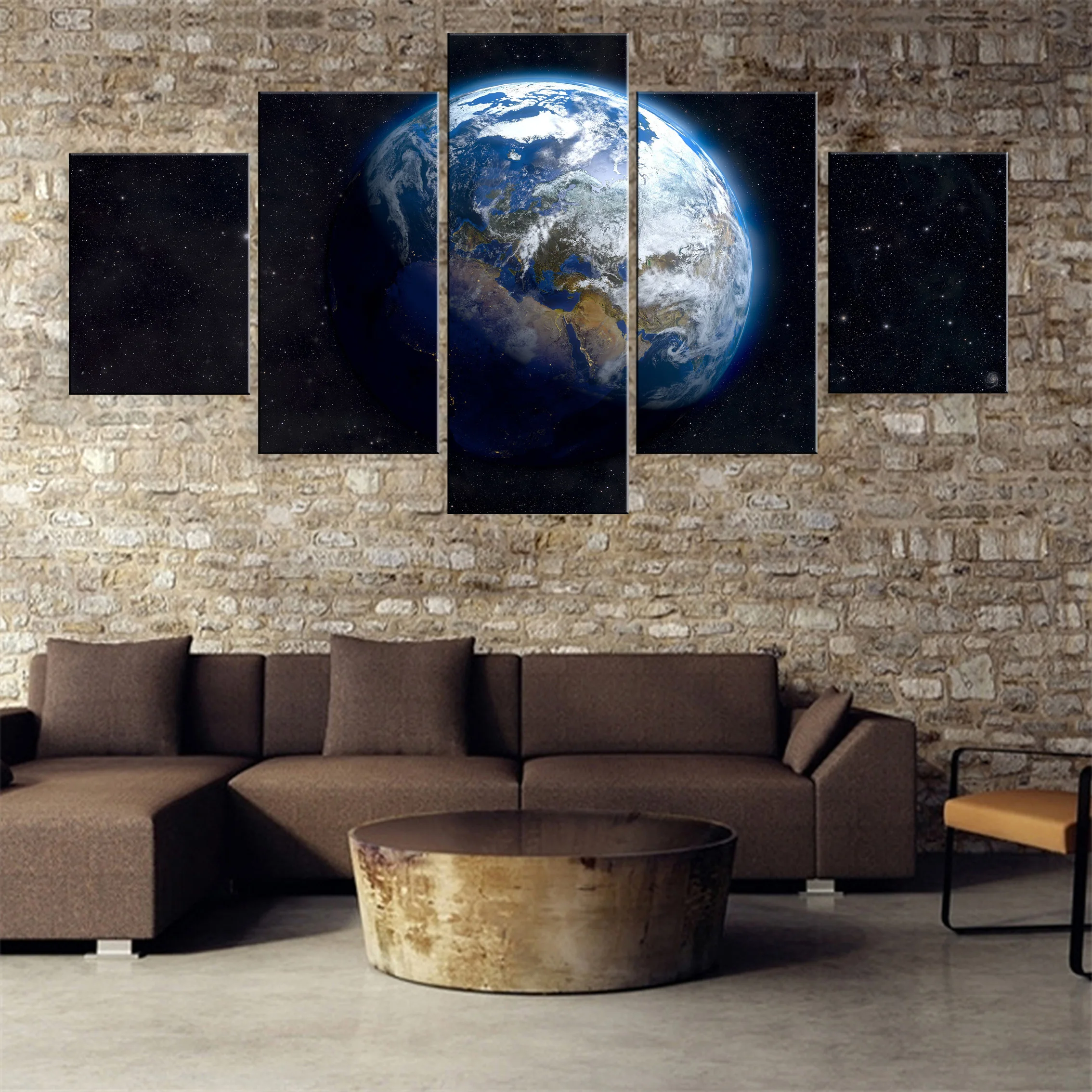 

Landscape Space 5 Pieces Canvas Painting Poster Hd Modern Artwork Modular Living Room Home Decor Framework