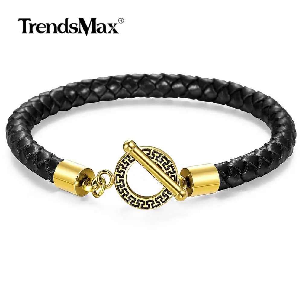 Кожаный браслет 6 мм для мужчин и женщин черная кожаная веревка Уникальная