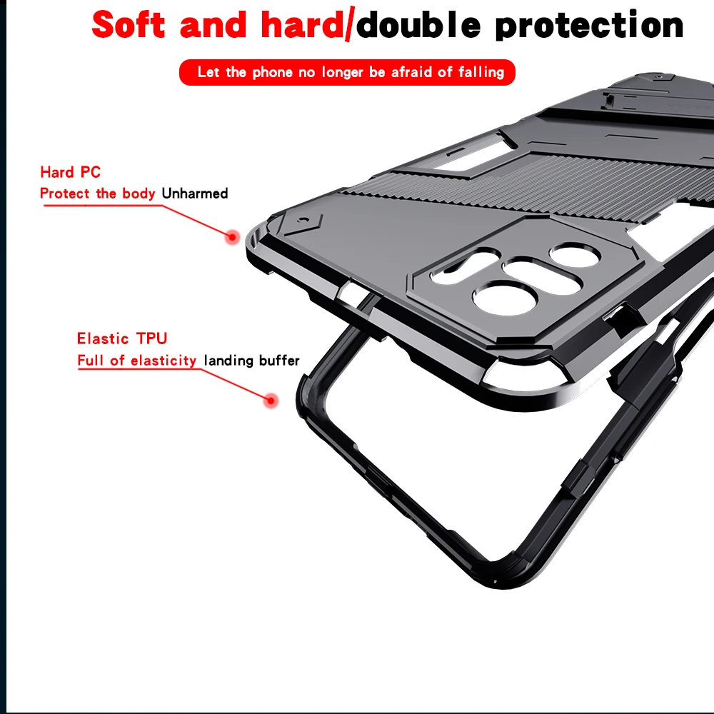 keysion shockproof phone case for redmi note 10 pro 5g 10s 9s 9 pro 9t 9a stand phone back cover for xiaomi poco f3 f2 m3 x3 nfc free global shipping