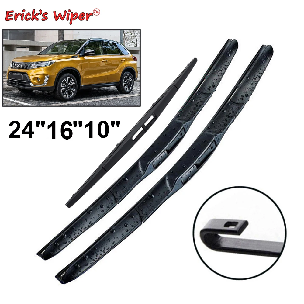 Erick's Wiper Front & Rear Wiper Blades Set For Suzuki Vitara MK4 2015 - 2023 Windshield Windscreen Window 24"+16"+10"