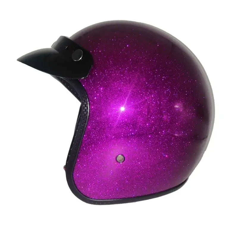 

Men Women Classic Vintage Retro dot 3/4 Open Face Moto Helmet Lightweight Blink Sparkle Colorful Motorcycle Helmets