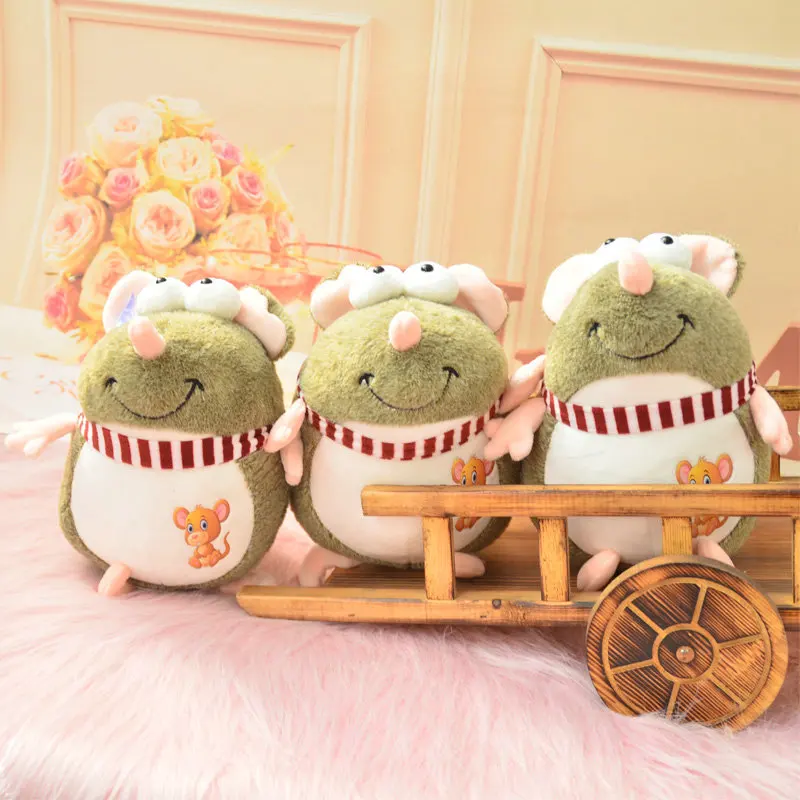 

Милый талисман на год крысы, крыса с большими глазами, милая крыса, плюшевая крыса, плюшевая игрушка, Рождественский подарок на день рождени...