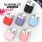 Мягкий силиконовый чехол для Apple Airpods 12, защитный чехол для беспроводных наушников Bluetooth, чехол для Apple Air Pods, сумка для зарядного бокса