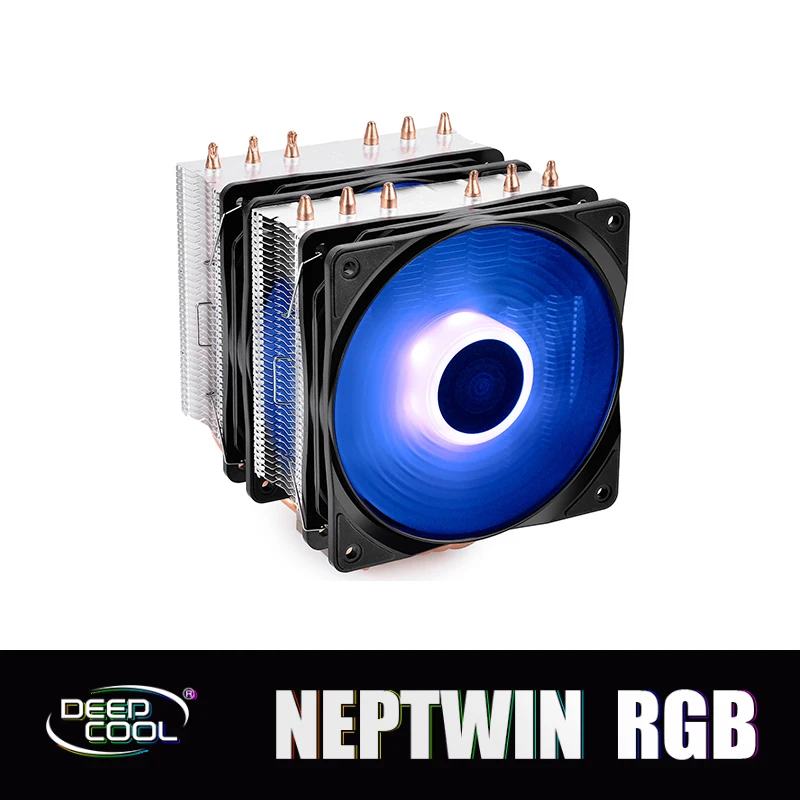 

Кулер DEEPCOOL NEPTWIN с RGB-подсветкой, вентилятор радиатора CPU дюйма, i5 i7, полностью медный, 6 тепловых трубок, бесшумный вентилятор для процессора и ...