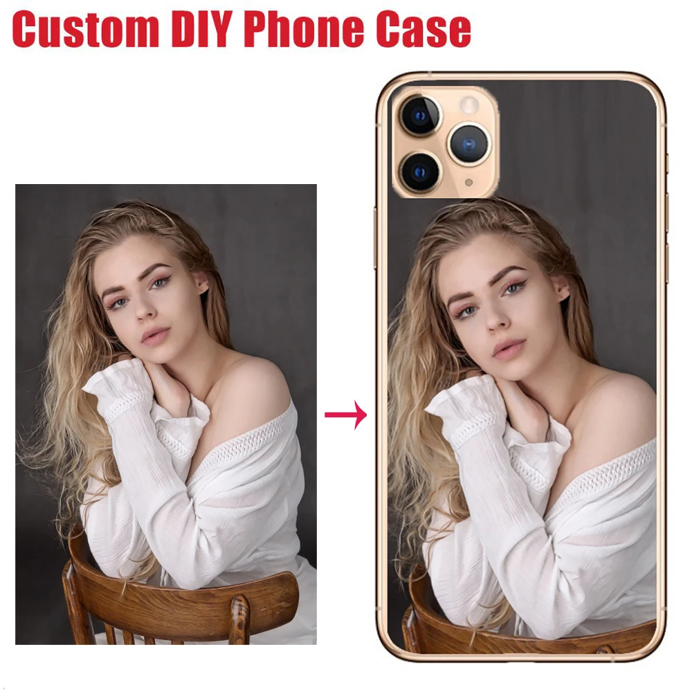 

Custom Transparent Phone Case For iPhone 6 6S 7 8 Plus 12 Mini X XR XS 11 Pro Max SE 2020 Clear Cover Personalized Photo