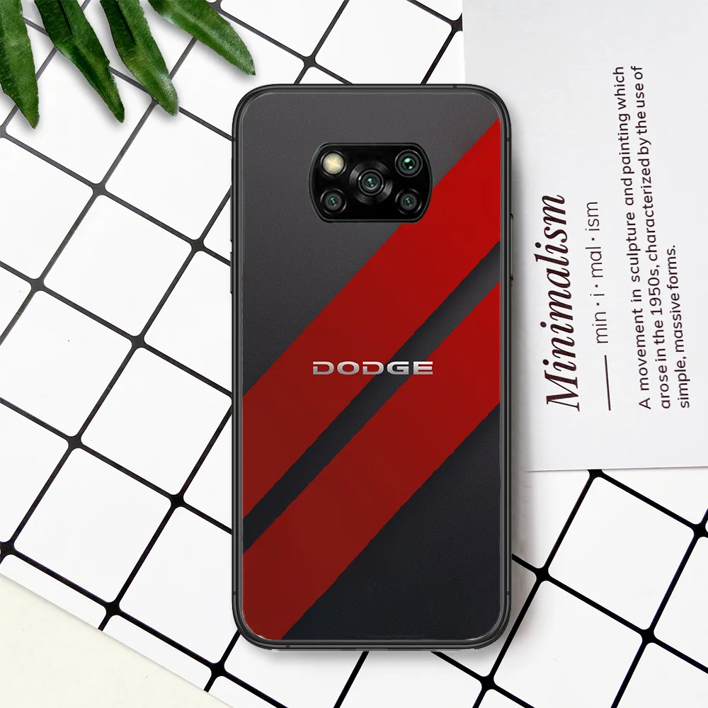 

Luxury Sport Car Dodge Phone Case For Xiaomi Mi Note 10 A3 9 MAX 3 A2 8 9 Lite Pro Ultra black Coque Fashion Hoesjes Tpu Cover