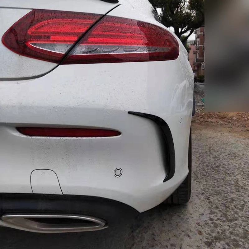 Автомобильные Стикеры из углеродного волокна украшение заднего бампера для Mercedes